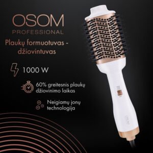 Plaukų formuotuvas-džiovintuvas OSOMP01HDWH, baltos spalvos, 1000 W - Image 3